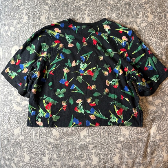 Adidas Cropped Floral Tee - Picture 2 of 5